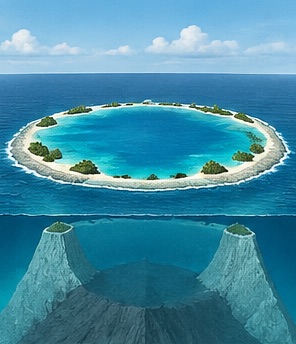 Stufe 5 der Atoll-Entstehung: Atoll